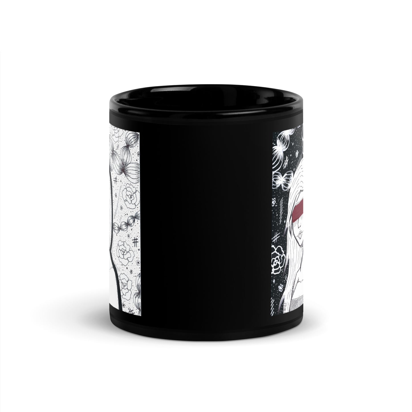 Black Glossy Mug - Wavelengths