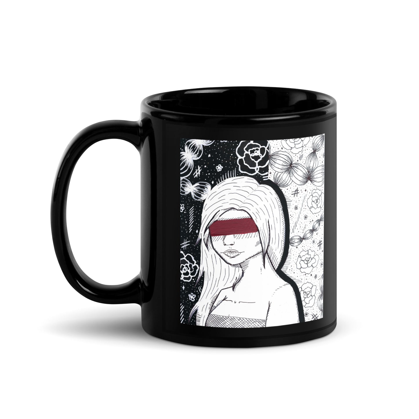 Black Glossy Mug - Wavelengths