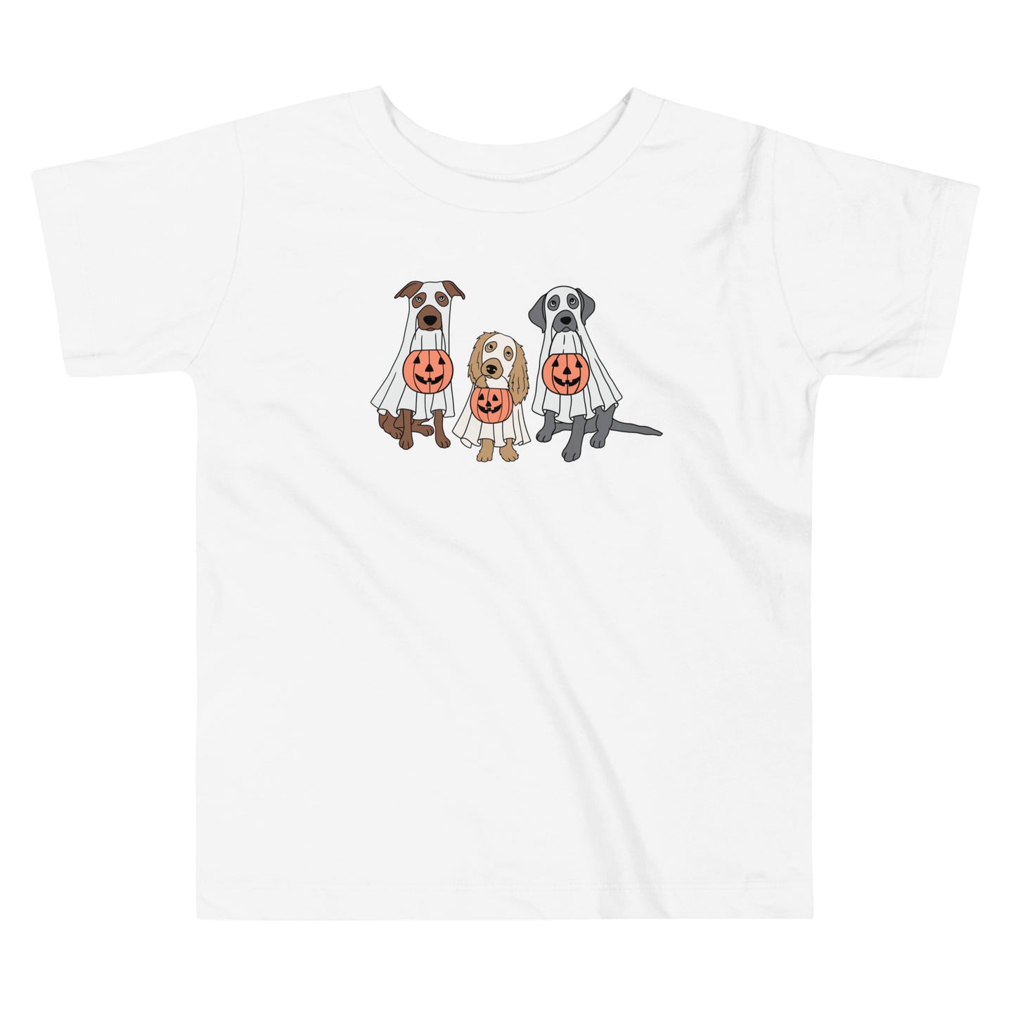 Toddler Short Sleeve Tee - Trick or Treating Dogs