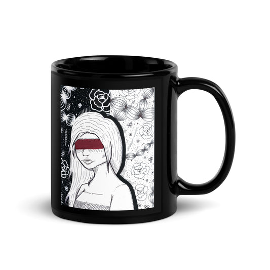 Black Glossy Mug - Wavelengths